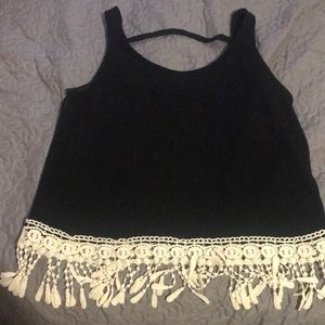 Black tank top